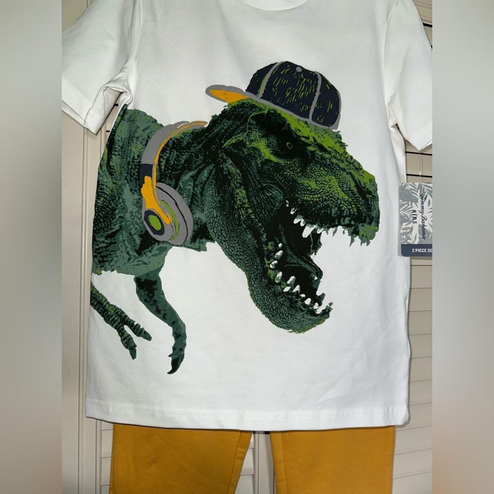 Boys Size 7/8 Tommy Bahama 2 Piece Dinosaur Set - Picture 2 of 6